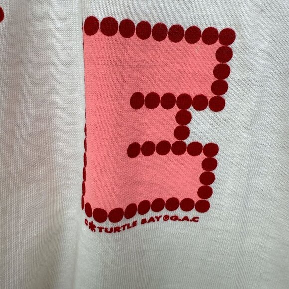 Vintage 90s Turtle Bay Graphic Tee Large Love Heart Short Sleeve New Imperfect - Picture 8 of 13